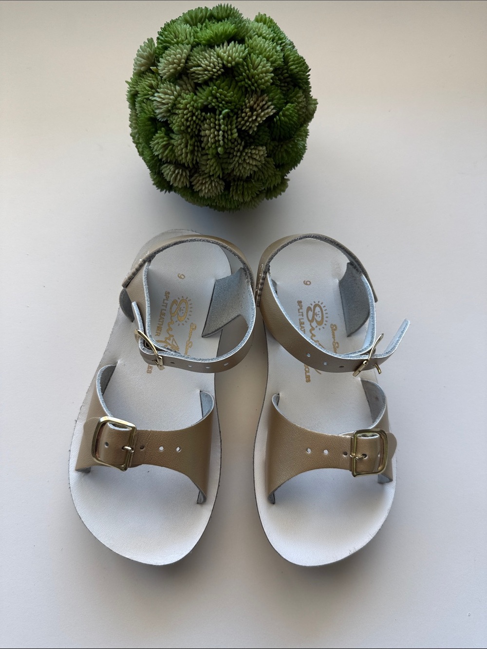 Sun San Surfer Toddler Girl Gold Strappy Sandals